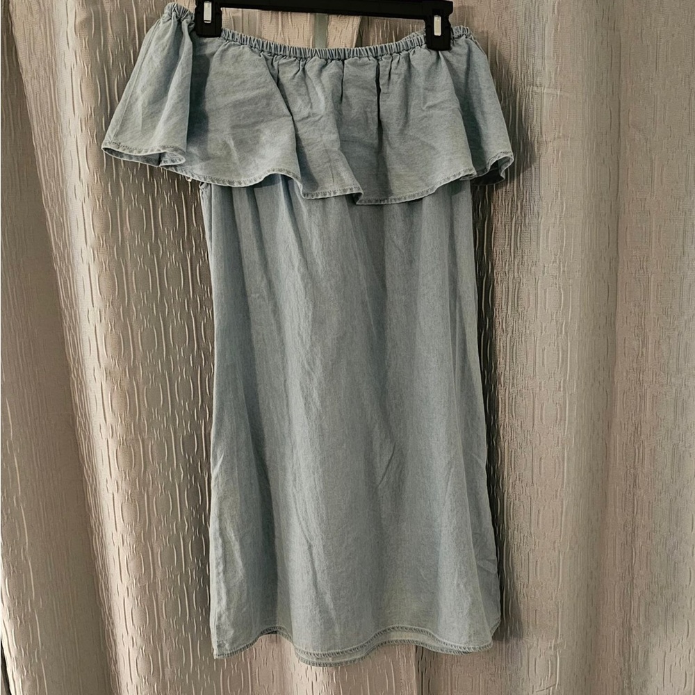 Denim Off-The-Shoulder Dress